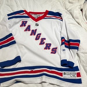 White youth Reebok New York Rangers Jersey size L/XL